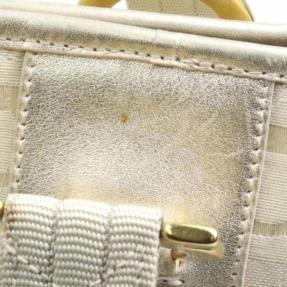 Salvatore Ferragamo shoulder bag, Gancini design, canvas and leather, light b... - Picture 9 of 16